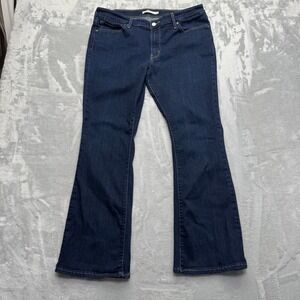 Levi's 715 Bootcut Jeans Women 33 Blue Dark Wash Mid Rise Denim Stretch